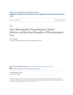 Non-determinative Discrimination, Mixed Motives, and the Inner