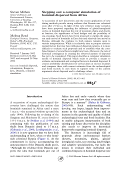 a computer simulation of hominid dispersal from Africa