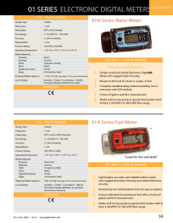 01 SERIES ELECTRONIC DIGITAL METERS