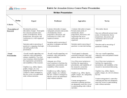 Rubric for Jerusalem Science Contest Poster Presentation