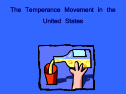The Temperance Movement in the United States