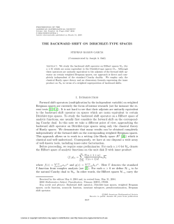 THE BACKWARD SHIFT ON DIRICHLET