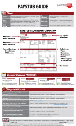 Paystub Reference Guide