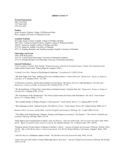 CV - College of William and Mary