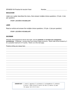 SPN IIA practice for Test over lecci&oacute;n 8
