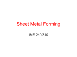 Sheet Metal Forming
