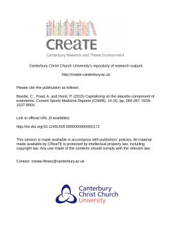 Canterbury Christ Church University`s repository of research outputs