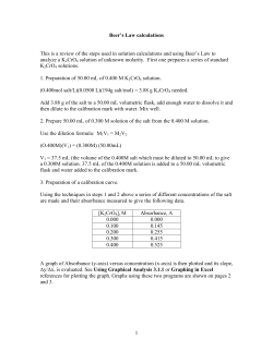Beers Law Calculations