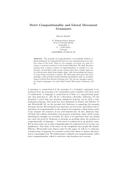 Strict Compositionality and Literal Movement