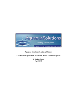 Aqueous Solutions Technical Papers Construction of the Pun Pun