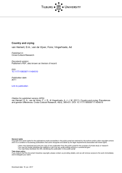 Tilburg University Country and crying van Hemert