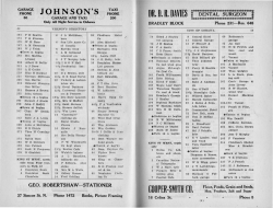 COOPER-SMITH CO. DR. D. R. DAVIES