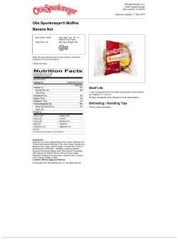 Otis Spunkmeyer Muffins Banana Nut