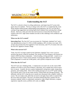 Understanding the SAT