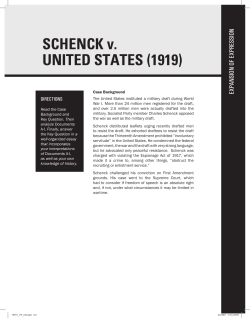 schenck v. united states (1919)