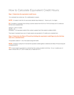 How to Calculate Equivalent Credit Hours