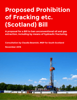 Proposed Prohibition of Fracking etc. (Scotland) Bill