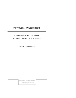 provincializing europe