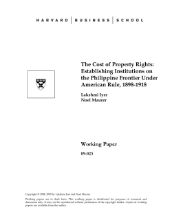 The Cost of Property Rights: Establishing