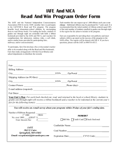 IAFE And NICA Read And Win Program Order Form