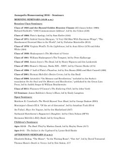 Annapolis Homecoming 2016 Seminars, St. John`s College