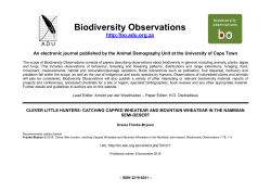 full text - Biodiversity Observations