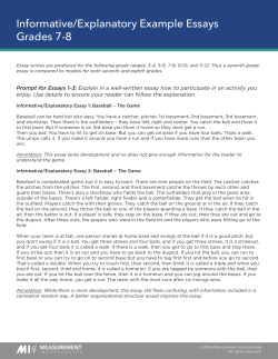 Informative/Explanatory - PEG Writing Scholar Support