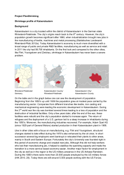 Project PlanShrinking Shrinkage profile of Kaiserslautern