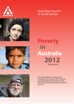Poverty in Australia - Australian Council of Social Service