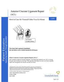 Anterior Cruciate Ligament Repair