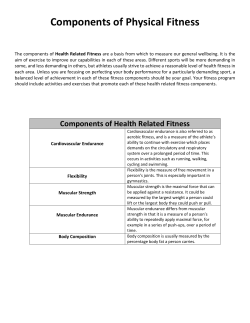 Components Of Physical Fitness