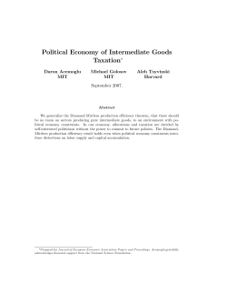 Political Economy of Intermediate Goods Taxation!