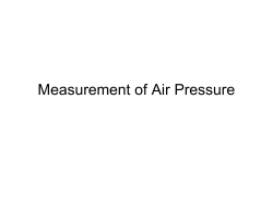 Measurement of Air Pressure