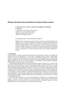 Plasma thermal characterization in nuclear fusion context