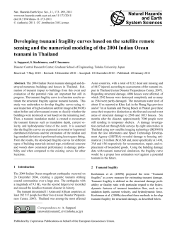 Developing tsunami fragility curves based on