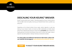 descaling your keurig&reg; brewer