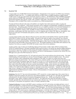 Long Life Study Excerpt from WHI Ext IRB approved 5-24-12