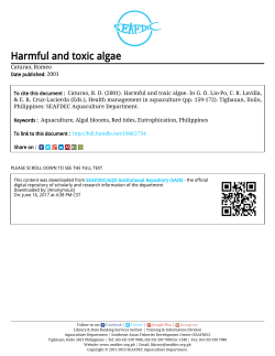 Harmful and toxic algae