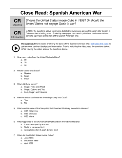 Should the United States invade Cuba in 1898?