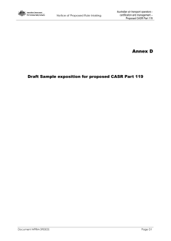 Sample Exposition (CASR Part 145