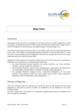Mega Cities paper