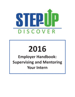Employer Handbook: Supervising and Mentoring Your Intern