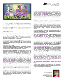 Be a Purple Cow