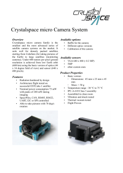 Camera specification sheet in PDF