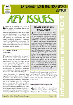 EXTERNALITIES IN THE TRANSPORT SECTOR