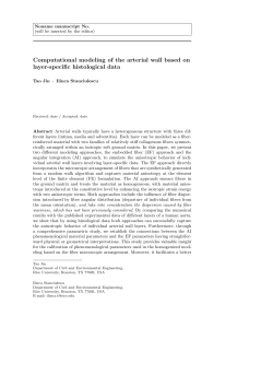 Computational modeling of the arterial wall based on layer