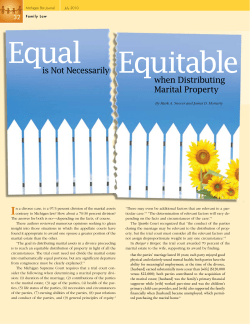 Equal is Not Necessarily Equitable when Distributing Marital Property