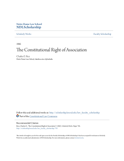 The Constitutional Right of Association
