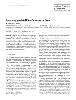 Long range predictability of atmospheric flows