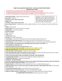 Bright Futures Application Helpful Hints